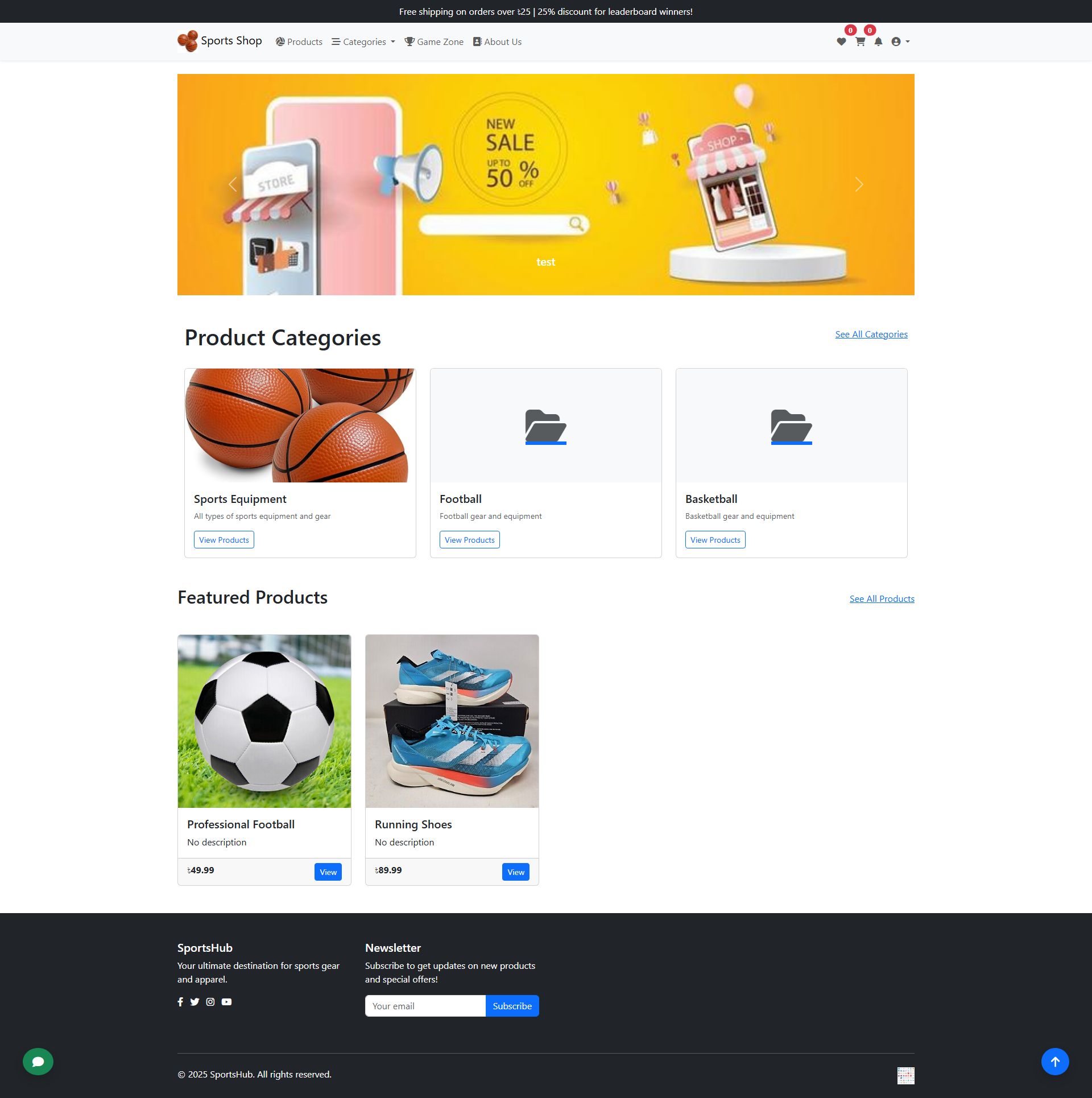 Sports Shop Ecommerce